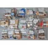 Boxful of Sylvanian Family characters, furniture and accessories, all bagged and labelled by vendor