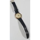 Vintage gents wristwatch Trebex, seventeen jewel with 9ct casework