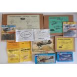 12 model kits, all 1:72 scale models of inter-war aircraft including kits by Airfix (1970's), KP,