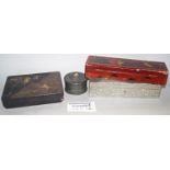 A collection of vintage trinket boxes, mostly wood and in various shapes and sizes, a quantity.