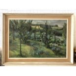 Alexander Kent (20th Century school), Orchard at Pershore, oil on canvas, signed bottom right,