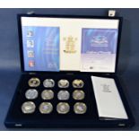 Royal Mint proof The Queen Mother Centenary Collection - twelve coin, silver with casework and