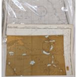 A collection of WWII period American Airforce maps together with a few Japanese maps of Asia, The
