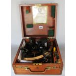 A 19th century mahogany cased Hezzanith sextant with accessories.
