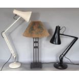 A cream Anglepoise lamp stamped Herbert Terry and sons Ltd , Anglepoise Trade Mark and another black