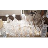 Twenty six early 20th century matching cut glass drinking glasses of varying sizes, seven