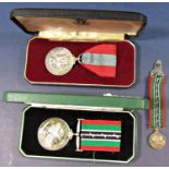 Imperial Service Medal - Cyril Rowland Johns and International Prisoner of War medal (both cased)