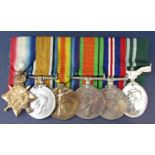 A collection of medals awarded to STK 893 Private (later Lieutenant) G M Angier, Royal Fusiliers