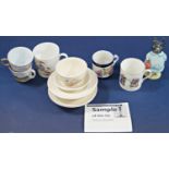 A Royal Albert Brigadoon tea service for six, a quantity of nurseryware and three Wade pigs