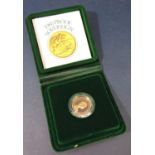 Royal Mint proof sovereign 1980, with certificate and box