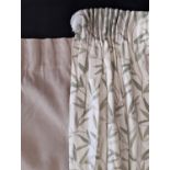 2 pairs curtains from Laura Asley 'Home' range, lined with pencil pleat heading including one in '