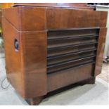 A KB Kolster Brandes Ltd radiogram in figured walnut case fitted with a later BSR Macdonald MP60