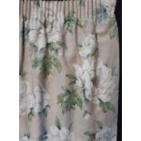 3 pairs of good quality curtains in different sizes, all Laura Ashley 'Wisley' cotton/ linen fabric,