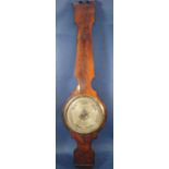 Early 19th century mahogany barometer with silvered dial by Castartelli, Market Street,