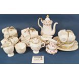 A collection of 19th century china comprising a Coronet China coffee pot, milk jug and sugar bowl, a