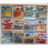 12 Airfix Series 1 scale model construction kits from 1970's, all un-started and sealed with