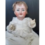 Bisque head 'Dolly faced' doll by Kammer & Rheinhardt (head by Simon & Halbig), early 20th