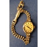 Boxed Rotary 9ct gold ladies wristwatch