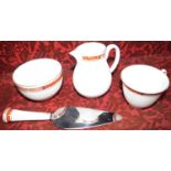 A collection of Royal Worcester Beaufort pattern china tea wares comprising teapot, sugar bowl, milk