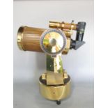 A Meade SCHMIDT-CASSEGRAIN f/10 Multi- coated optics telescope with simulated wooden scope on a gold
