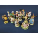Thirteen Beswick ceramic figures depicting the characters of Beatrix Potter's children stories