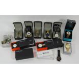 Collection of wristwatches to include five boxed Christin Lars examples, a boxed Georgio Armani '