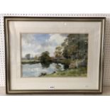 James Fletcher-Watson (1913-2004), river scene, possibly river Avon, watercolour on paper, signed