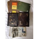 A 19th century scrap book, three early 20th century photograph albums, etc [5]