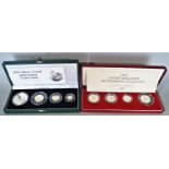 1997 silver proof Britannia Collection four coin set - 15,000 copies, £2-20p, case and documents,