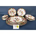 An extensive collection of Ashworth Bros Hanley pattern china dinnerwares comprising six oval
