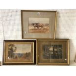 A. G. Haigh, watercolour of two horses, pencil signed A. G. Haigh, 1934 lower left, 31 x 23 cm,