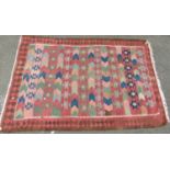 A Kilim with a repeating geometric pattern, 175cm x130cm approx