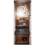 The National Time Recorder works clock, painted to glass - Cadbury's