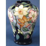 A large Moorcroft Pottery 'Golden Jubilee' pattern vase, designed and signed by Emma Bossons (