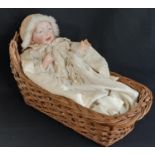 A Kammer & Reinhardt 100 Kaiser baby, circa 1910, with blue painted eyes, painted hair, bent-