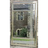 A good quality 19th century overmantle mirror incorporating three bevelled edge mirror plates,