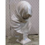 A Victorian style plaster group of a child wrapped in a shawl, 60cm high