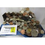 A collection of English coinage including bronze, mid-20th century and later