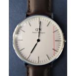 Daniel Wellington gent's wristwatch G36502 in stainless steel, serial number 07060001090 with