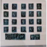 A GB QV stamps collection of 1841 imperf 1d reds and 2d blues, many with four margins, including MX,