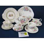 A collection of Royal Doulton Arcadia dinner and tea wares comprising teapot, covered sucrier,