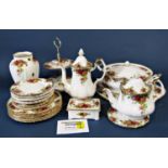 An extensive collection of Royal Albert Old Country Roses china dinner and tea wares comprising