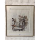 (20th Century) Watercolour on paper, 'Montmartre Paris, 1988', signed 'Amrick? 88'', 44 x 50 cm,