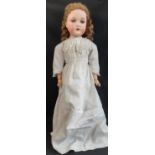 Early 20th century German bisque head doll by C.M. Bergmann (Walterhausen) marked '1916' mould no