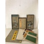 Collection of 20th Century Chinese and Indian paintings and catalogues of prints to include: two