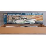1:72 scale model kit 'HMCS Snowberry' no 5061 Flower Class Corvette by Revell. Unchecked, appears