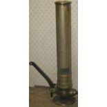 A good brass steam whistle, 75 cm height, 12 cm diameter