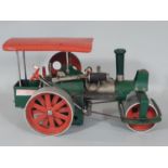 A Wilesco 'Old Smoky' steam roller traction engine length 32cm