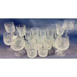 Twenty three Edinburgh Crystal 20th century mixed cut glass glasses, including tumblers, wine