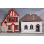 Vintage dolls house restoration projects: hand made single room fitted out as a shop with bay